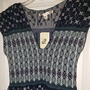 MaxStudio blue and green mini dress/tunic.